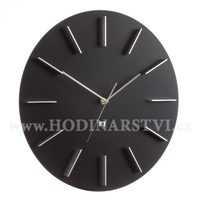 Designové nástěnné hodiny Future Time FT2010BK Round black 40cm