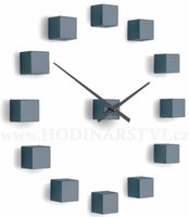 Designové nástěnné nalepovací hodiny Future Time FT3000GY Cubic grey